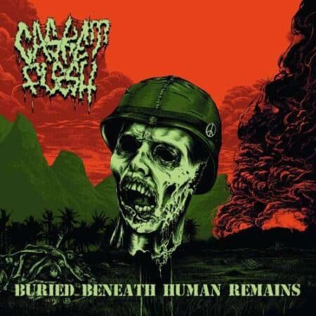casket flesh – buried beneath human remains