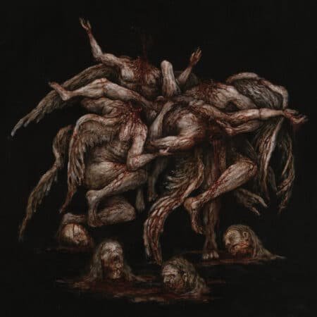 profanatica wreathed in dead angels milky clear lp with art on b side 12''mlp