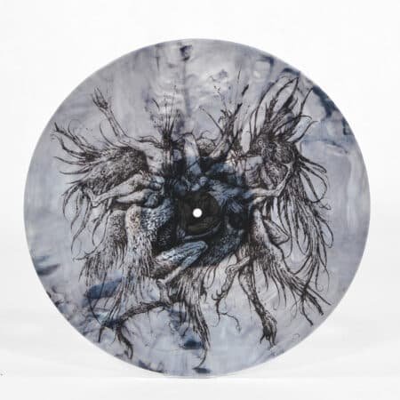 profanatica wreathed in dead angels milky clear lp with art on b side 12''mlp