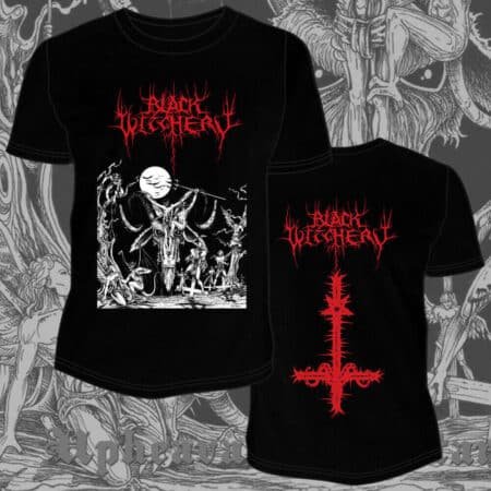 black witchery upheaval of satanic might tshirt
