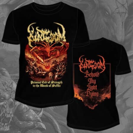 kingdom primeval cult of strenght in the womb of suffer tshirt